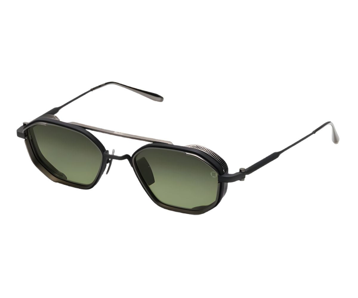 Akoni AKS-103A-52 Black Rectangular Cat Eye Sunglasses Made in Japan‎ Gold Trim Akoni® Alpha - Designer Sunglasses for Men and Women main image 4