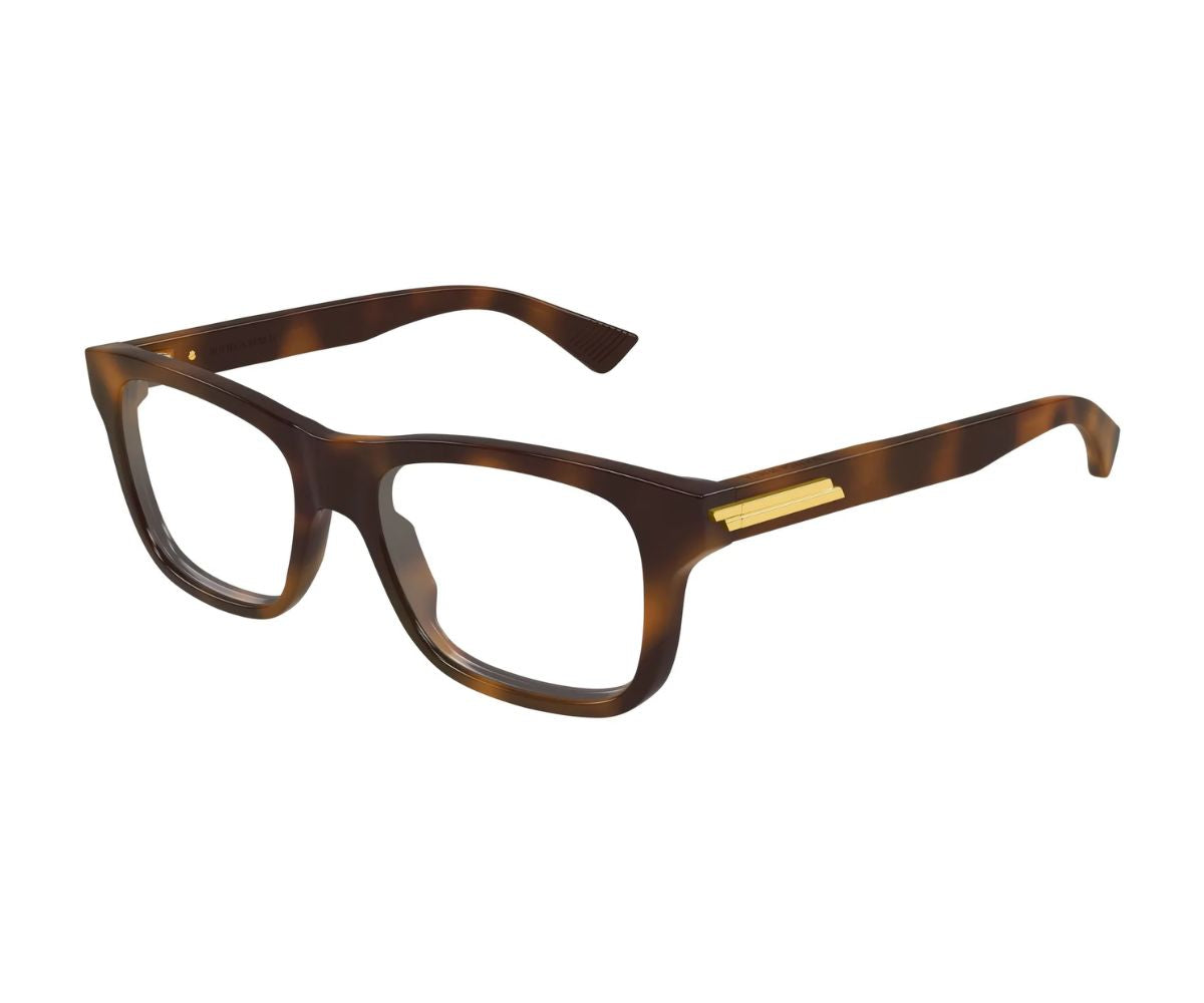 Tortoiseshell rectangular designer eyeglasses with gold accents, luxury frames for men and women