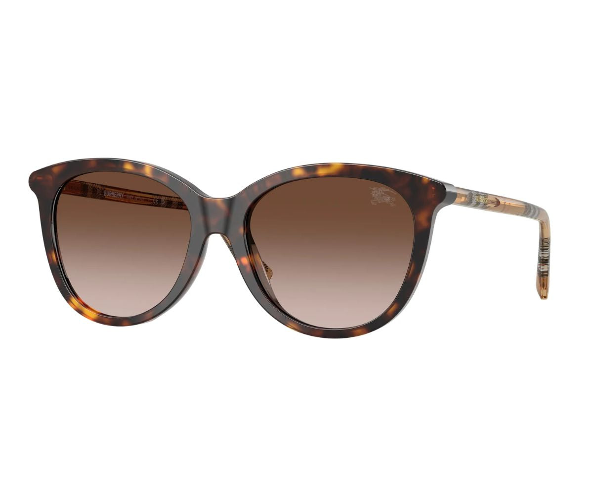 Tortoiseshell Burberry sunglasses with gradient lenses, luxury designer style for women