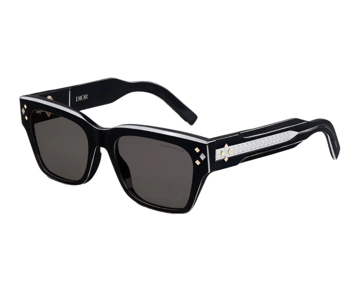 Black Molino rectangular acetate sunglasses