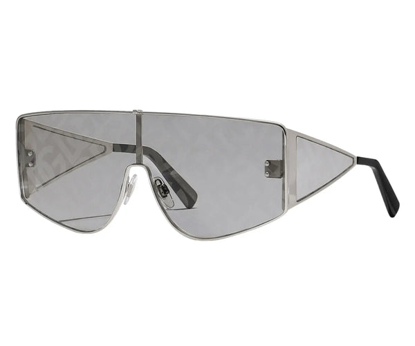 Dolce & Gabbana Oversized Shield Sunglasses - Silver Frame Gray Lenses Dolce&Gabbana DG2308 1364/8V Sunglasses - US main image 3