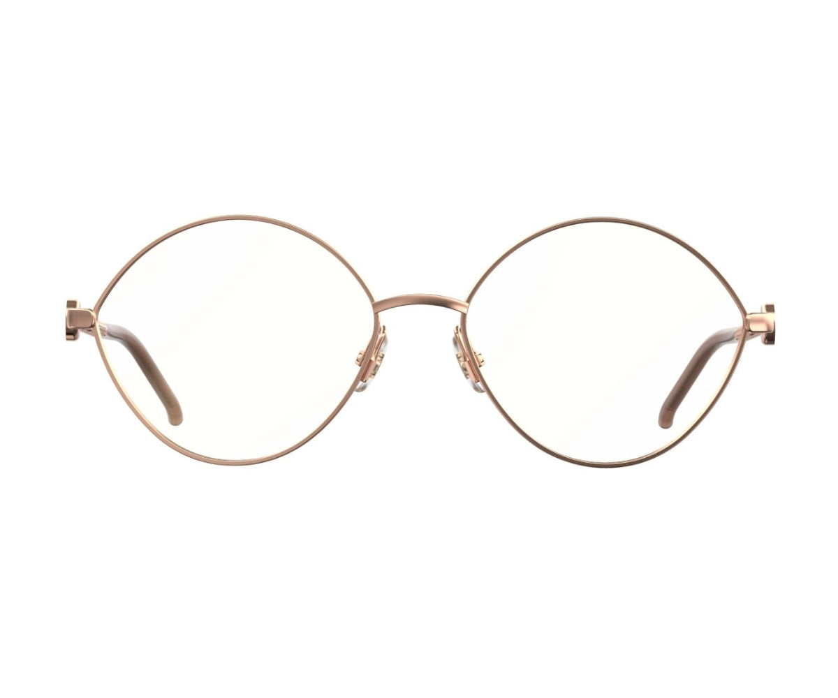 Rose gold round frame glasses, luxury designer eyewear for women and men
