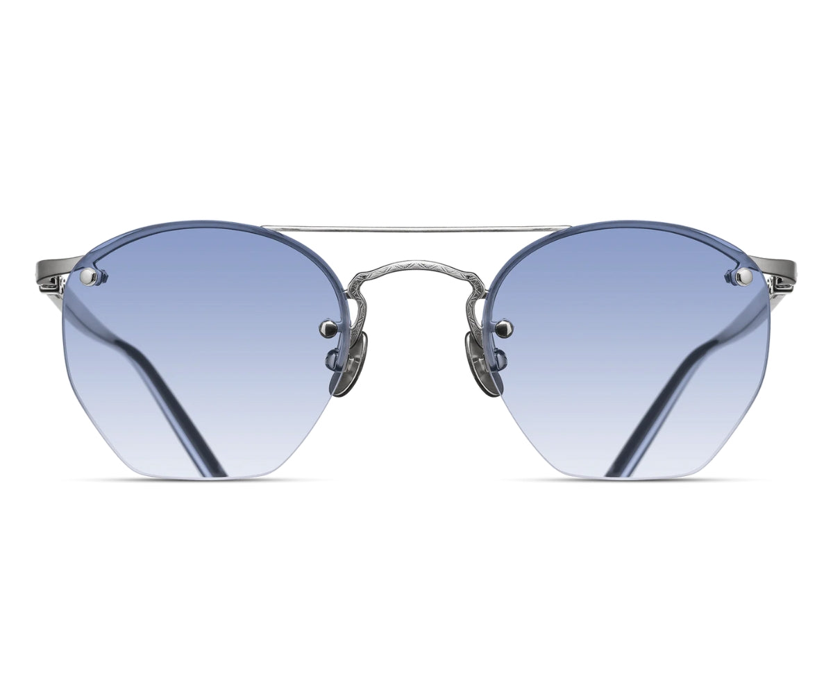 Buy Matsuda Sunglasses M3117 Brushed Silver 48 | GEM OPTICIANS