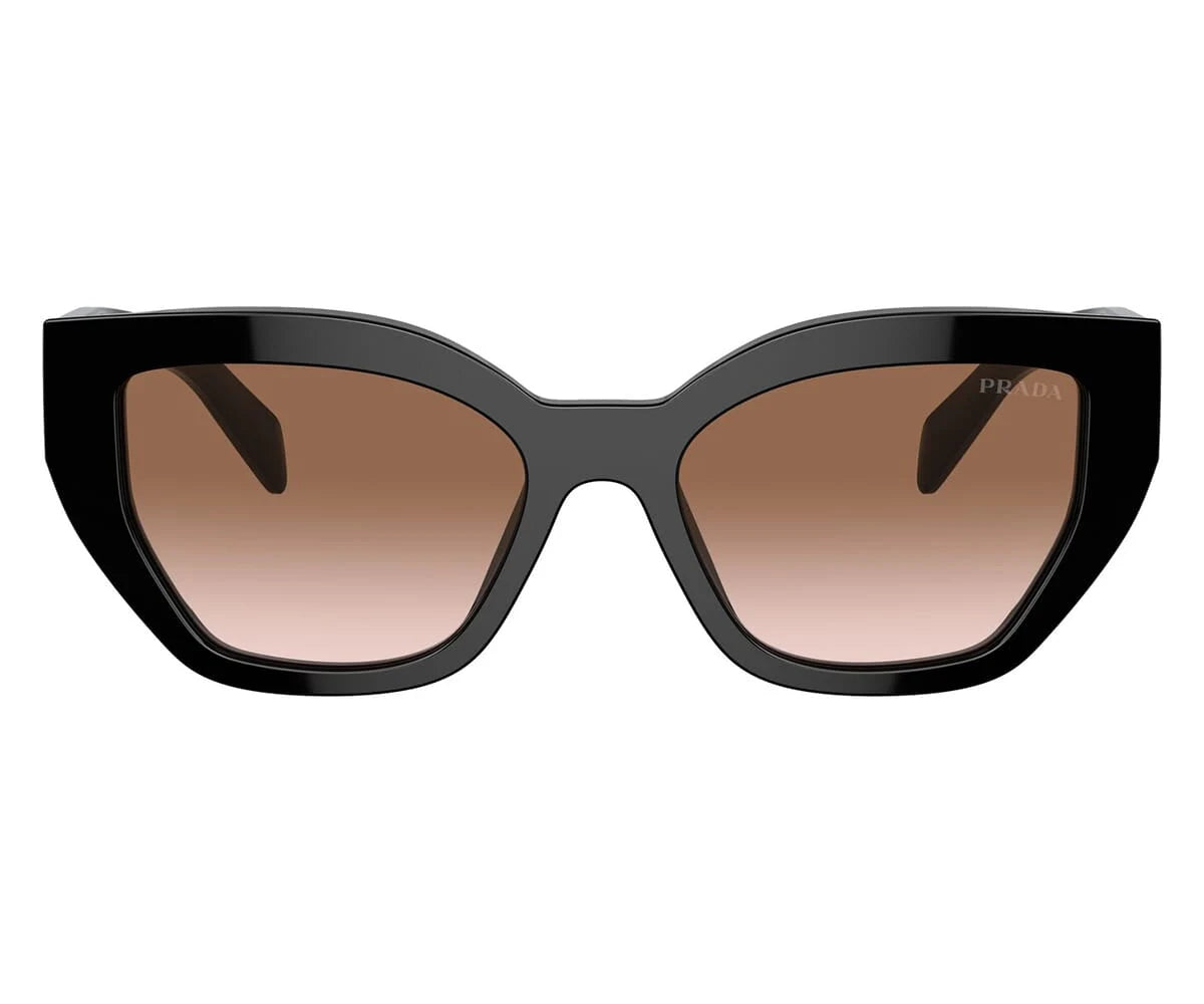 Prada cat-eye sunglasses with gradient brown lenses, luxury designer frames for women