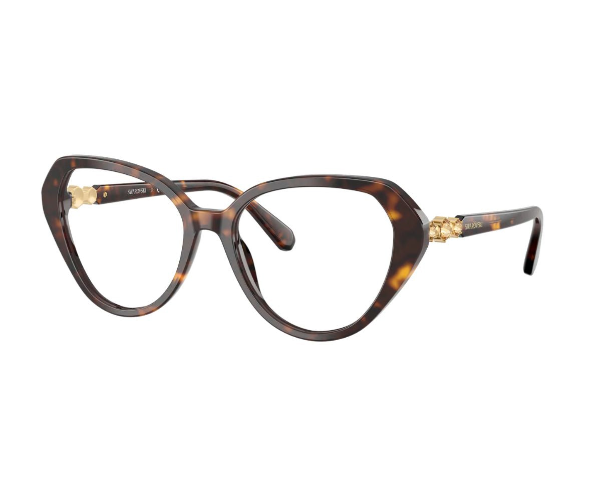Swarovski Tortoiseshell and Gold Cat-Eye Glasses Swarovski SK1029D gold frame main image 2