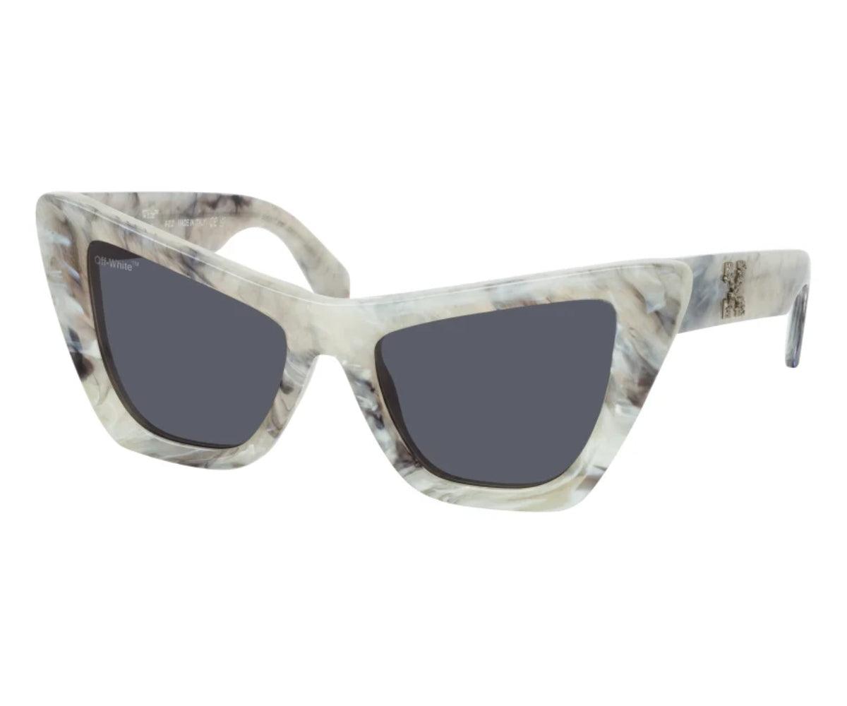 NEW OFF-WHITE CAT EYE SUNGLASSES EDVARD 807 MARBLE GREY OFF-WHITE WOMEN EYEWEAR Off-White | Edvard sunglasses | OPSF - ONEPOINTSEVENFOUR main image 3