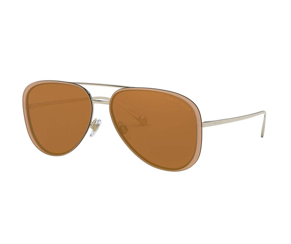 Brand New Giorgio Armani Gold Mirror Orange Aviator Sunglasses AX2058S Sunglasses - Armani Exchange Authorized Retailer  main image 3