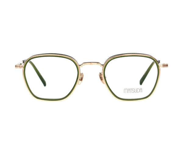 Matsuda_Glasses_M3101_Brushed Gold & Green_52_0