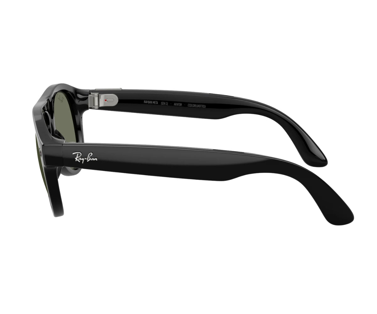 RW4016 Meta Aviator (GEN 3) Green Polarised Shiny Black 601/9A 54
