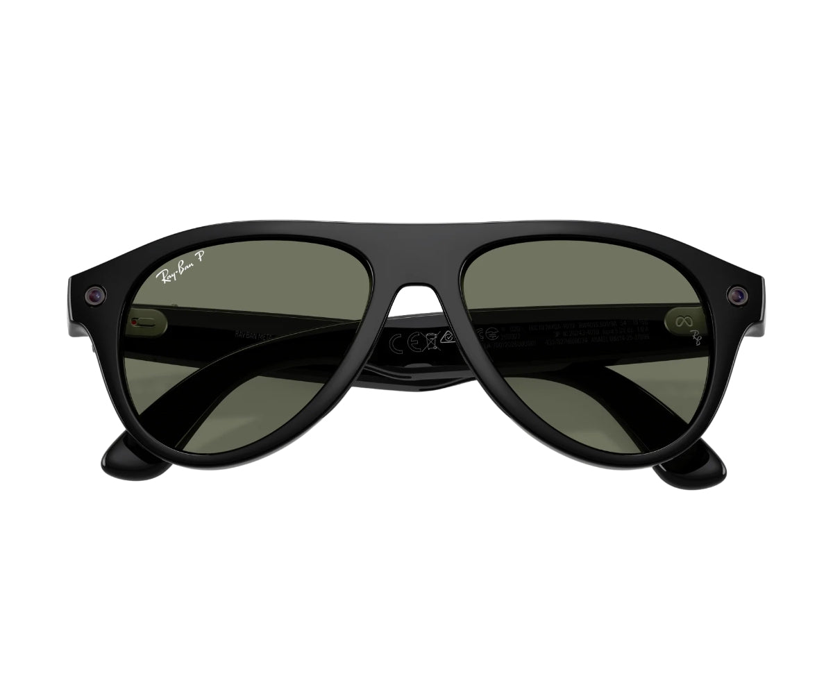 RW4016 Meta Aviator (GEN 3) Green Polarised Shiny Black 601/9A 54