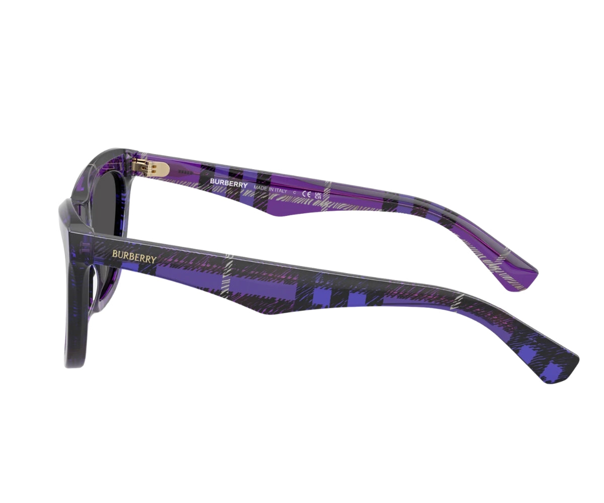 Burberry metallic purple sunglasses. Made in Italy BURBERRY BE4440U Irregular Sunglasses | EyeOns.com main image 3