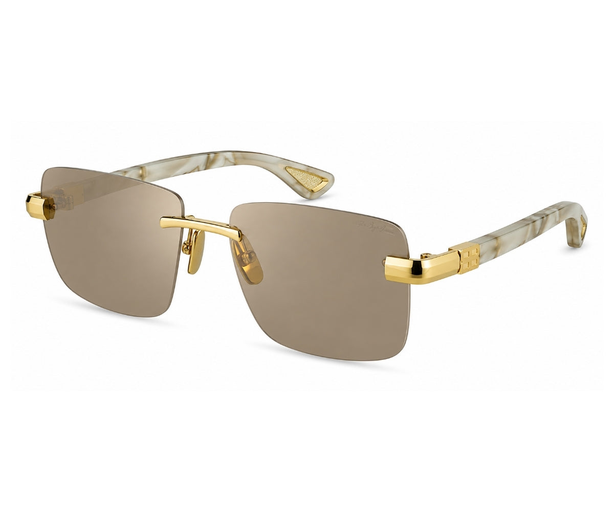 36H White Pearl Acetate & Yellow Gold 58