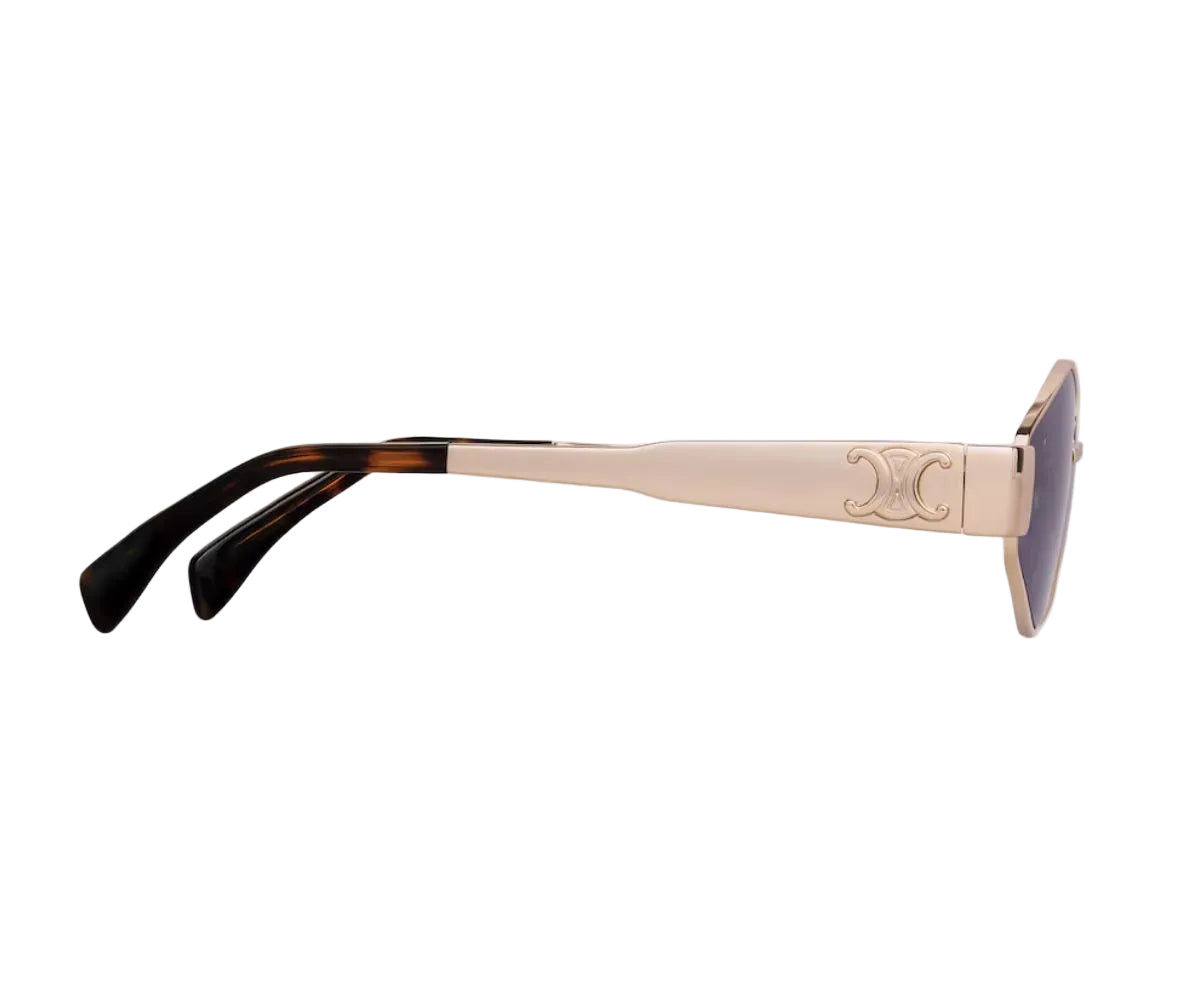 New Celine CL40254U 28A Sunglasses Rose Gold Geometric Shape Authentic Celine Metal Triomphe CL40254U 28A Sunglasses - Pretavoir main image 2