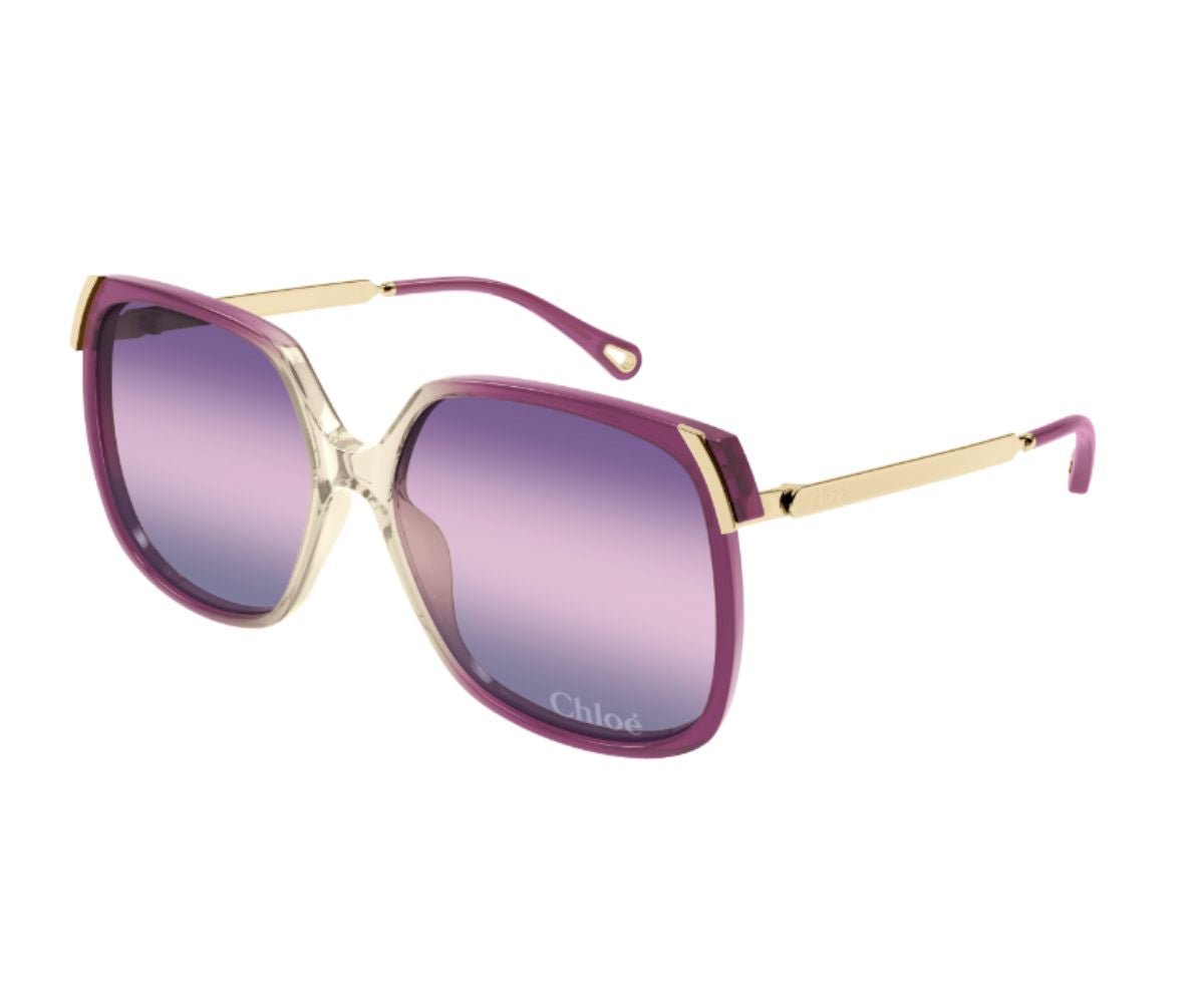 Authentic Chloé Oversized Sunglasses – Geometric Purple Frames Chloe Glasses CH0271O 008 main image 3