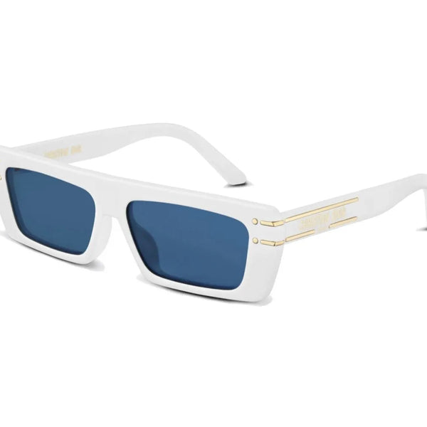?️ New Dior DIORSIGNATURE S2U 50B0 Sunglasses - White Frame, Blue Lenses Christian Dior Signature S2U Sunglasses – Aurea Sunglasses main image 2