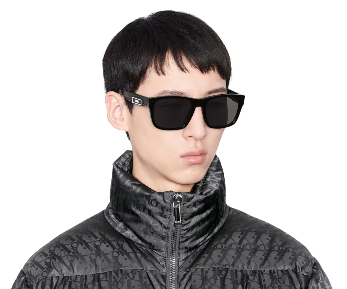 Dior B23　サングラス　S2F　セルフレーム　フルリム DiorB23 S2F Black Rectangular Sunglasses | DIOR