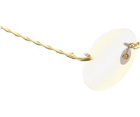 Luxury gold-tone rimless sunglasses with twisted arm design, ideal for designer eyewear collections view 3