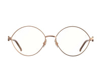 Rose gold round frame glasses, luxury designer eyewear for women and men view 2