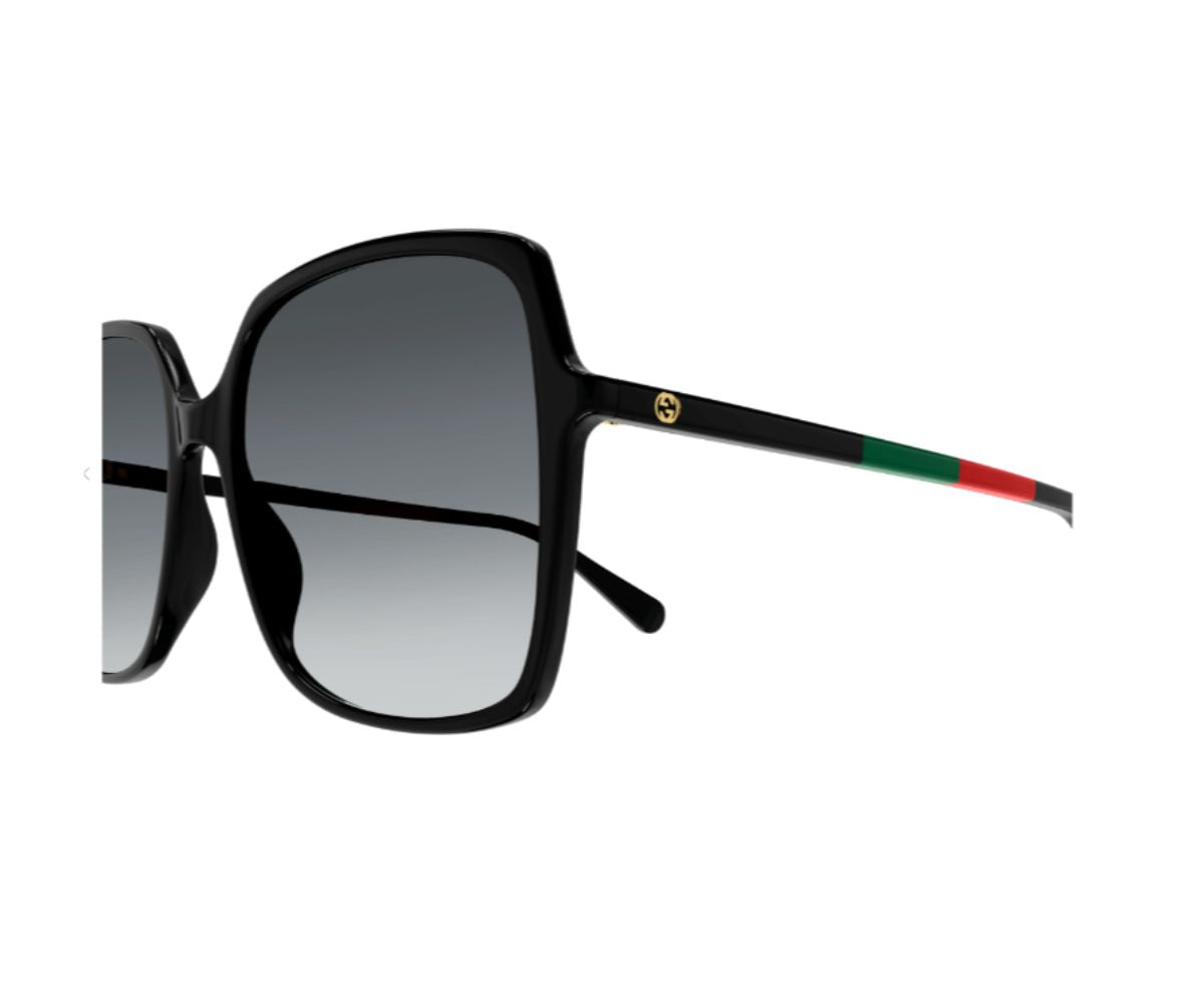 Gucci GG0544S 007 Square Sunglasses - Shiny Black/Grey Gradient Gucci GG0544S 007 Sunglasses - Pretavoir main image 2
