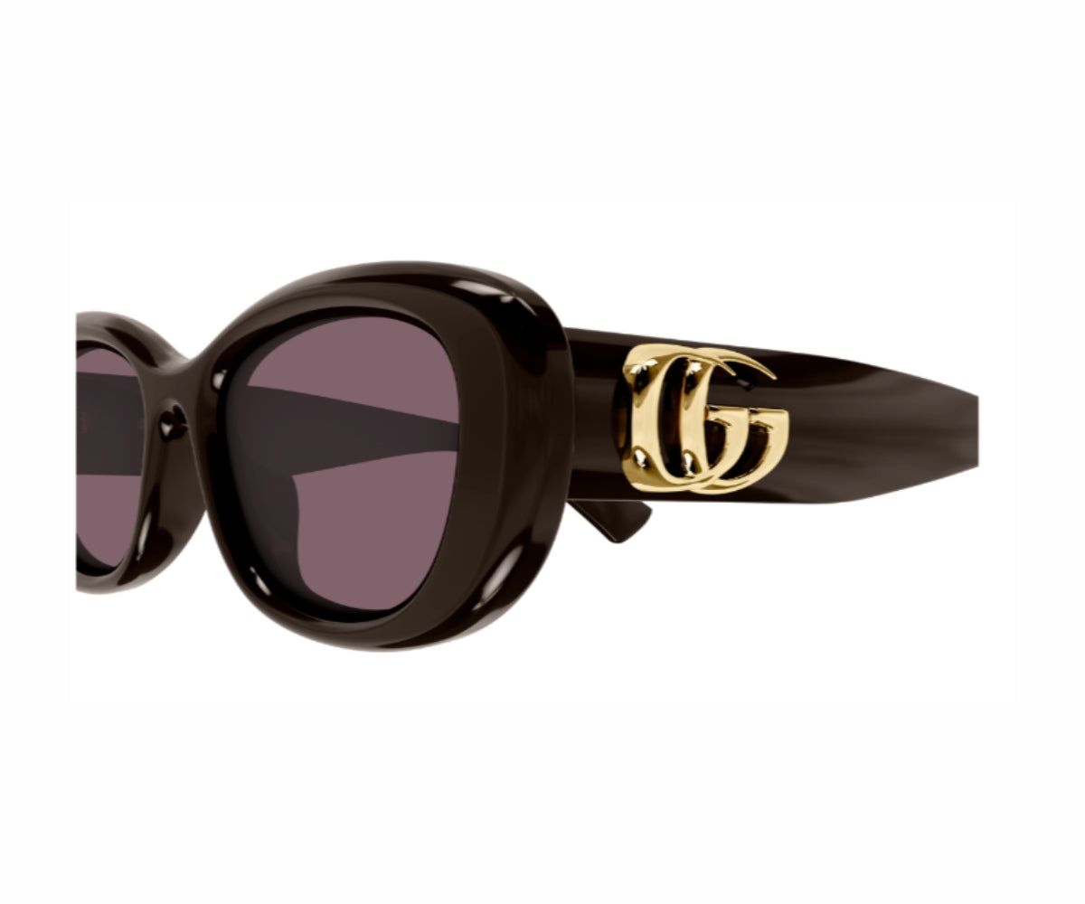Gucci GG 1829SK 004 Cat Eye Brown Sunglasses Maui Rose Lenses 53mm Gucci GG1604S 004 Sunglasses - US main image 3