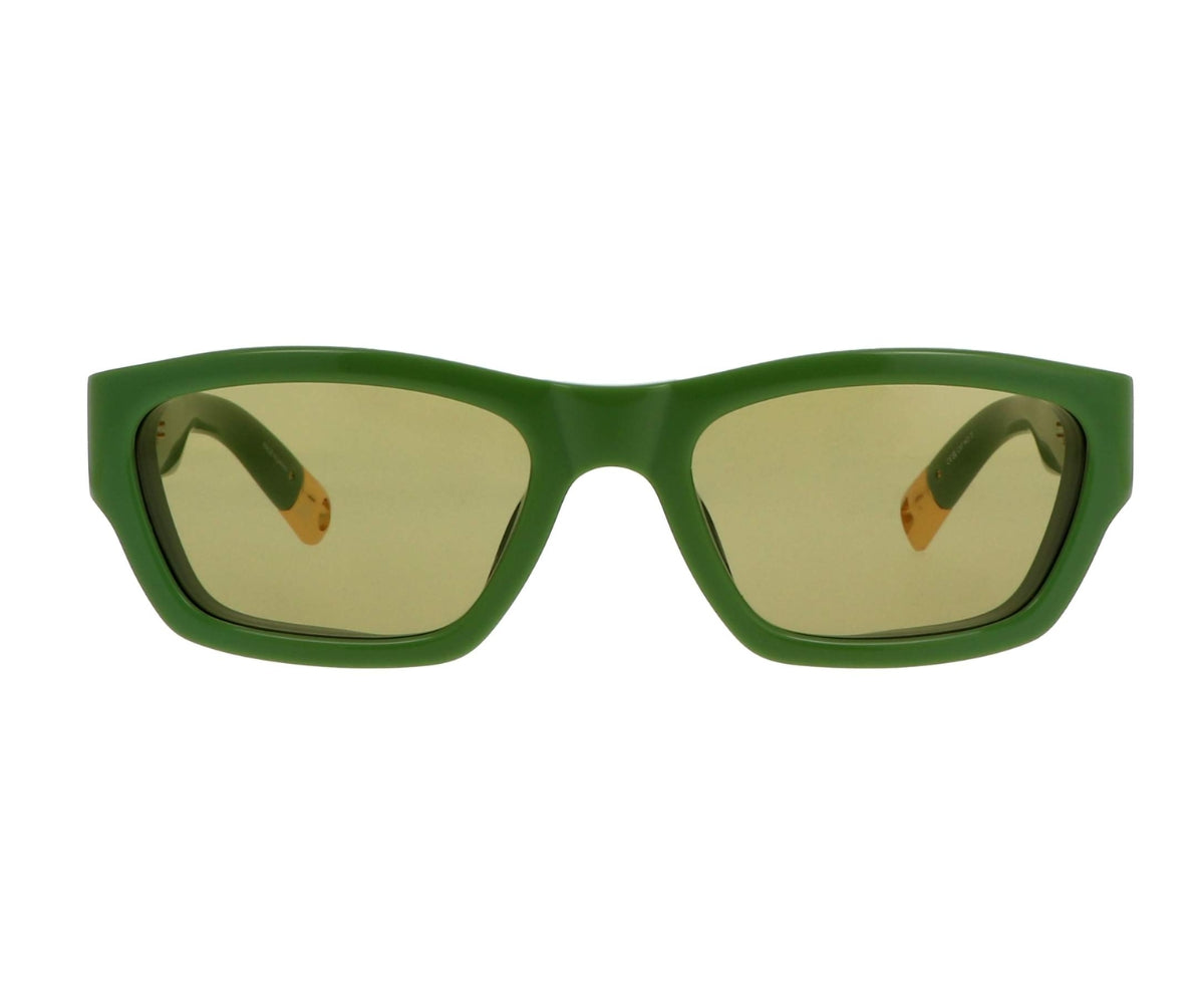 Jacquemus CAPRI JAC/55 C3 Rectangle Sunglasses - Green Capri Rectangular Sunglasses in Matt Green by Jacquemus  main image 3