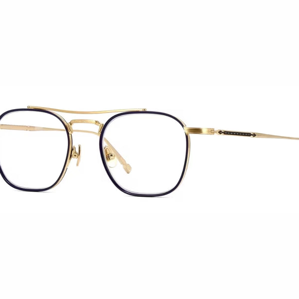 Buy Matsuda Glasses M3149 BRUSHED GOLD - NAVY 48 | GEM