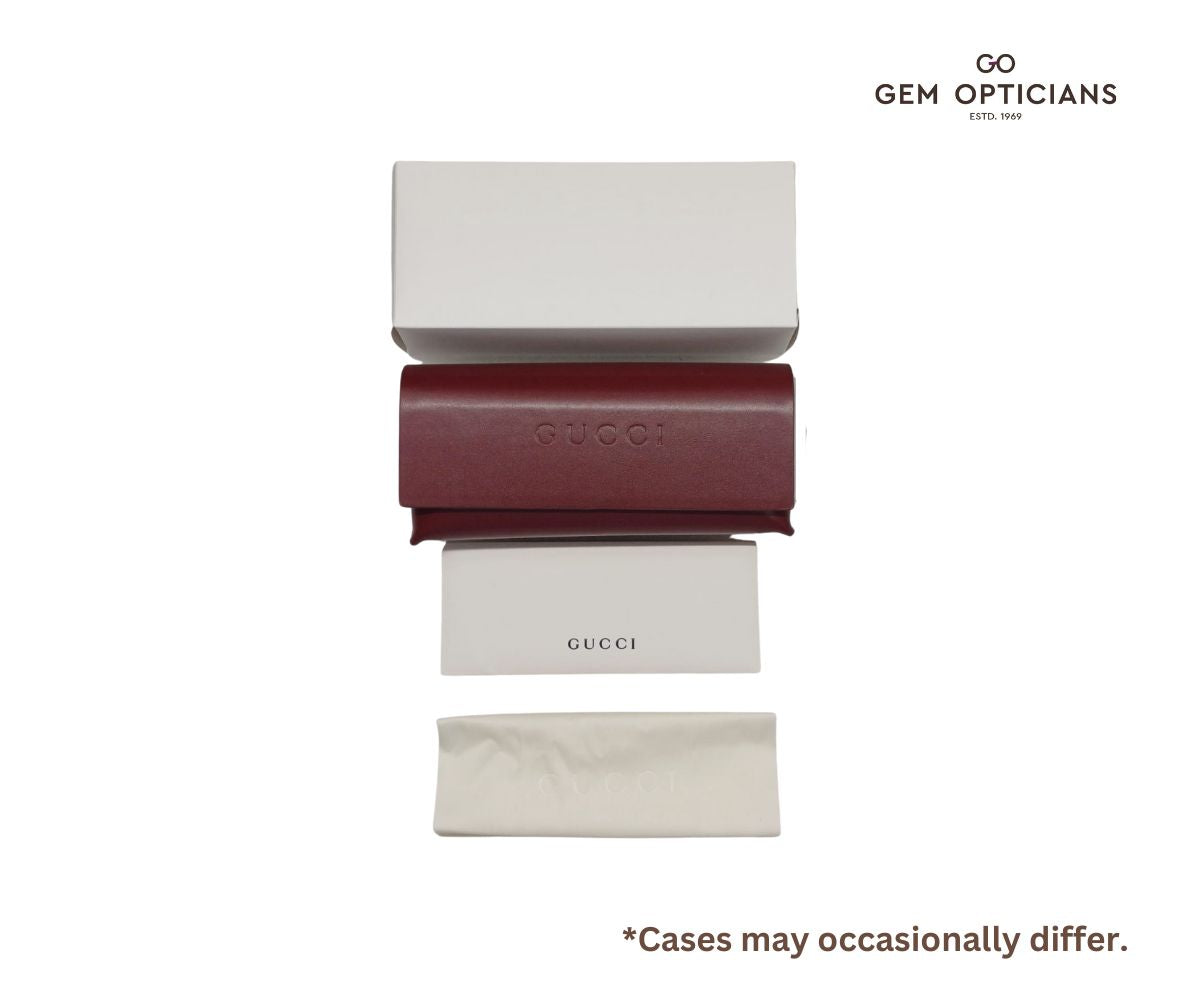 Gucci luxury eyewear case, box, and cleaning cloth set for designer sunglasses