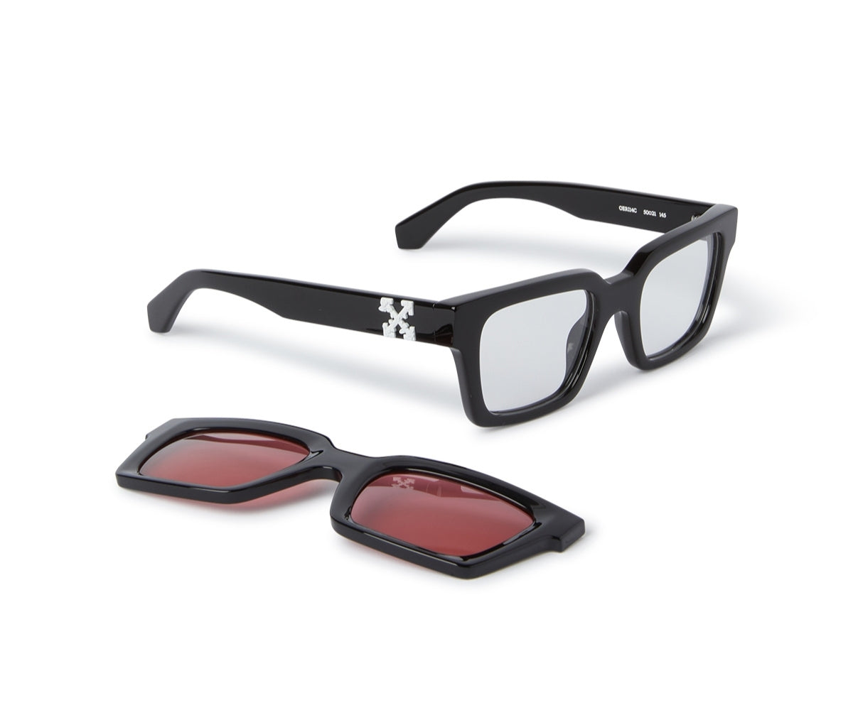 Off-White OERI13V JASPER 0928 Geometric Sunglasses – Grey\\ Burgundy Off-White Sunglasses – GEM Opticians main image 2