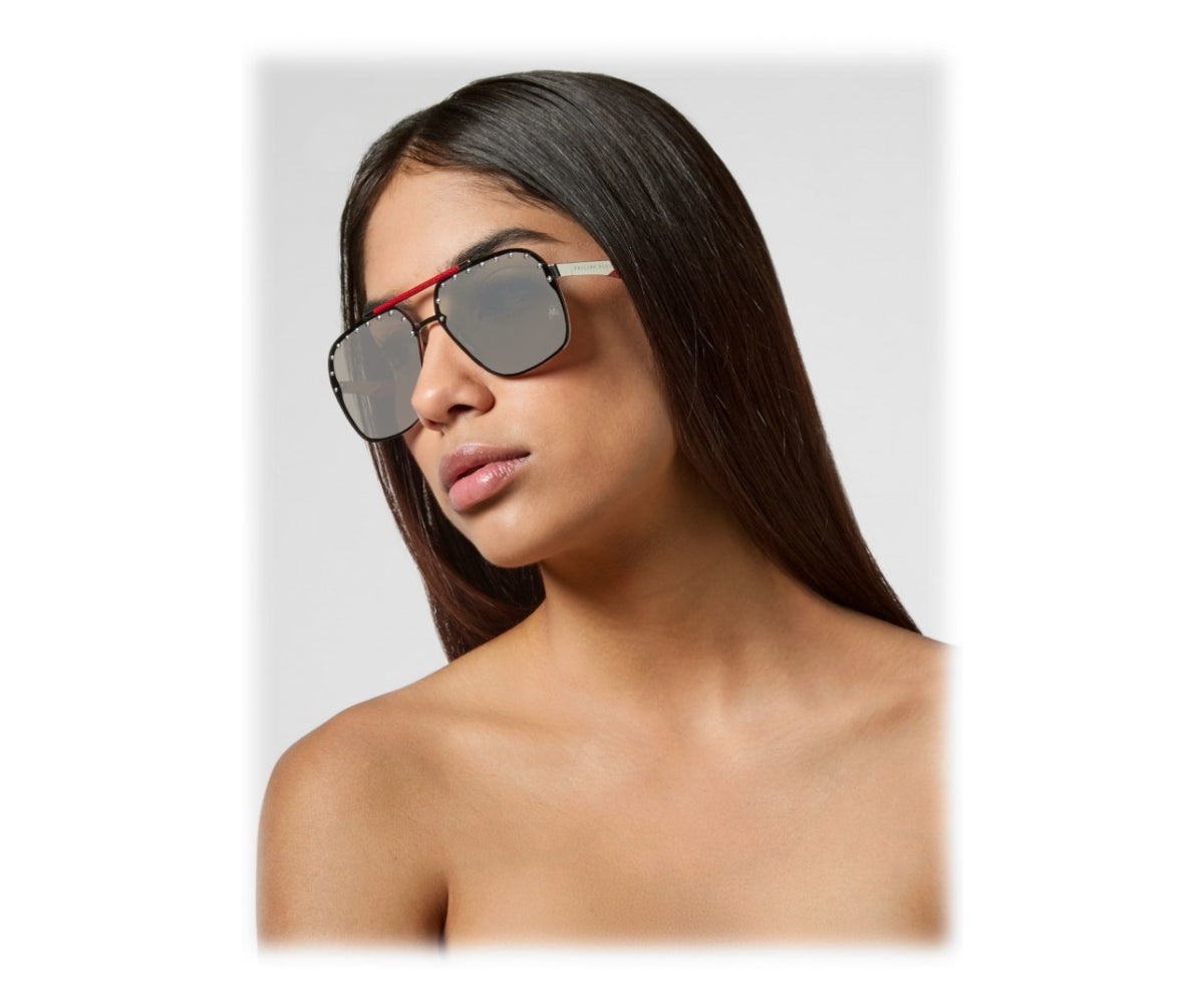 Buy Philipp Plein Sunglasses FREEDOM STUD KKXA 55 | GEM OPTICIANS