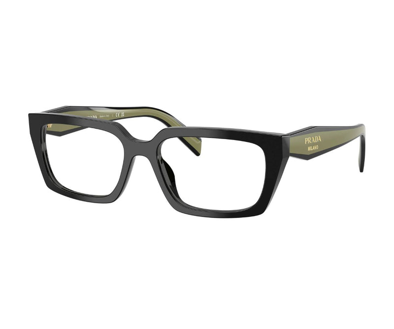 NEW Prada PR D05V Black Green Rectangular Eyeglasses Frames Prada PR D05V Eyeglasses | LensCrafters main image 4