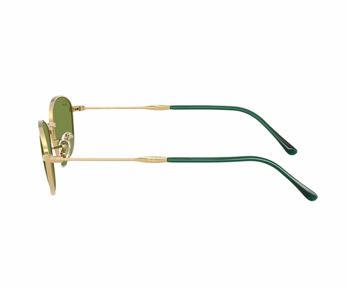 Green-tinted luxury sunglasses with gold frame and green arms, designer style for women