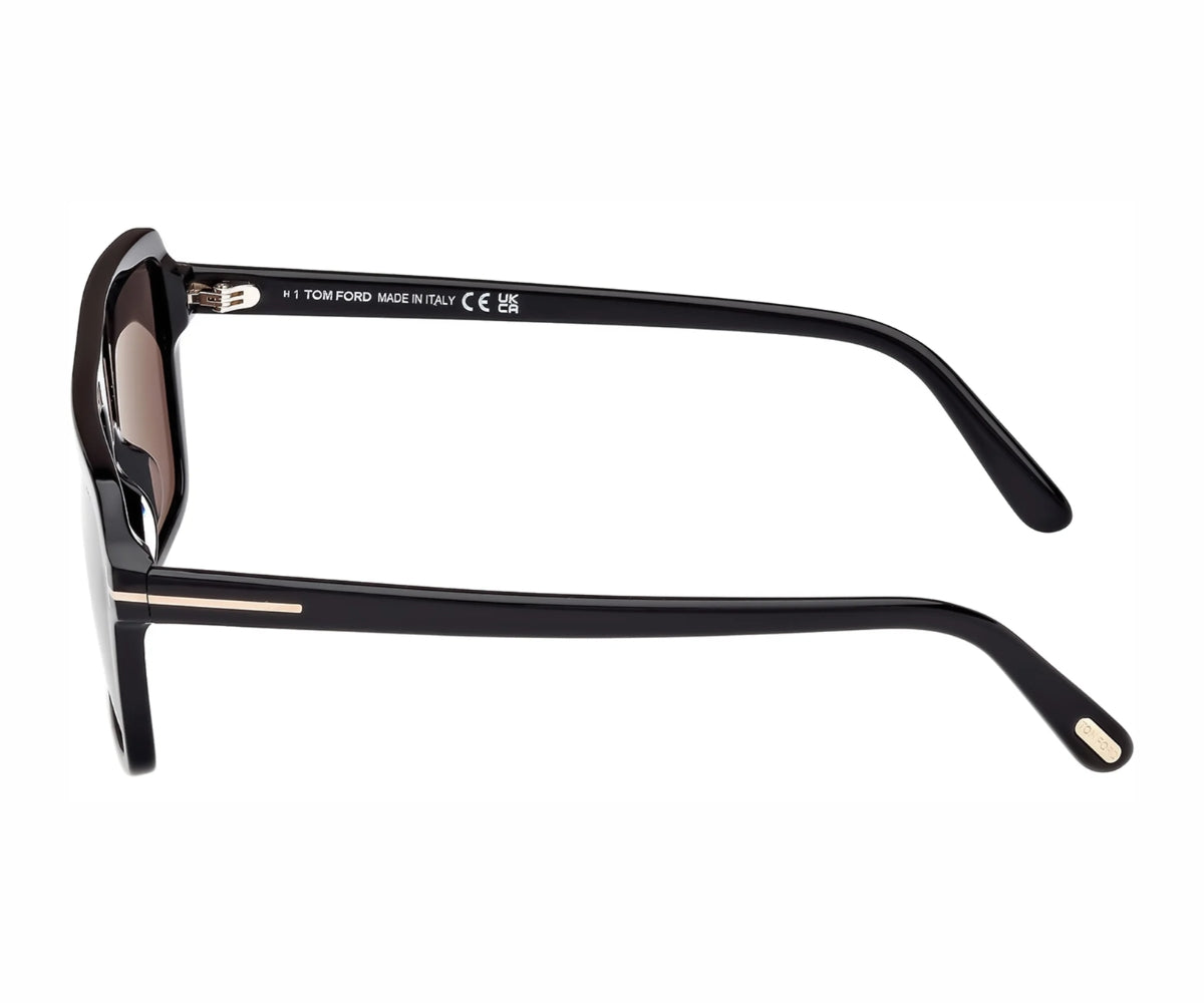 Buy Tom Ford Sunglasses Vincent 1176 01A 56 | GEM OPTICIANS – GEM
