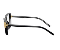 Tory Burch black sunglasses with gold accents, luxury designer frames for women view 4