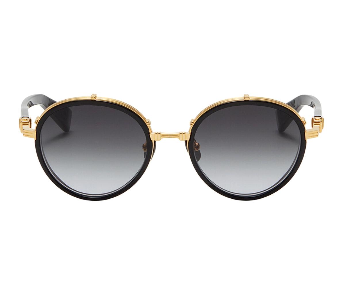 Balmain BL2520B CO4 White, Gold Round Metal Brown Gradient Sunglasses (#905) CELINE Bold 3 Dots 54mm Gradient Square Sunglasses main image 2