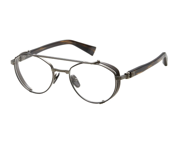 Balmain_Glasses_Brigade Iv_BPX-120B_Black Rhodium - Dark Brown Swirl_52_30