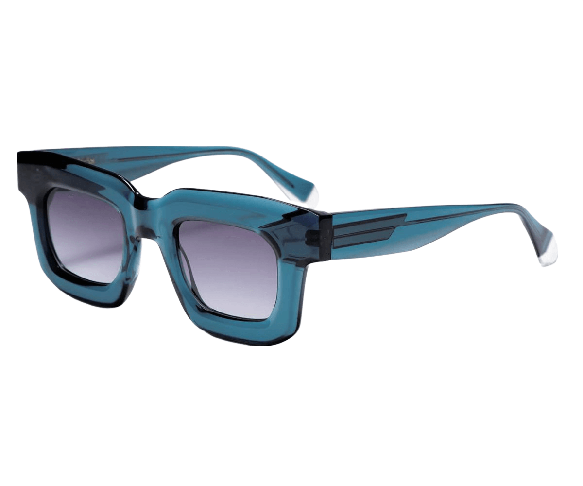 Gigi Studios Sunglasses JANET 6874/2 Striped Horn Frames w/ Gradient Blue Lenses Gigi Studios Luce – Butterfly Acetate Frame main image 3