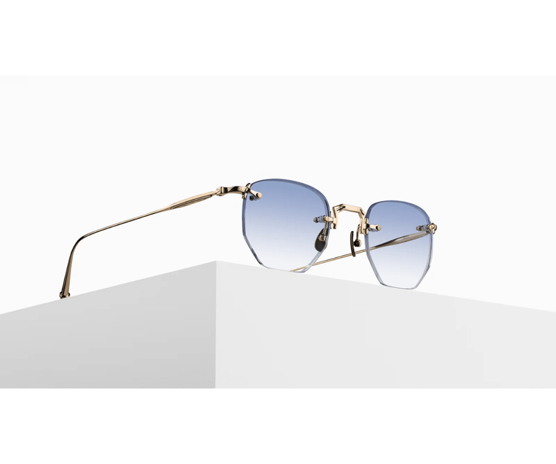 M3104-A BRUSHED GOLD - CAFÉ BLUE 46 - GEM Opticians