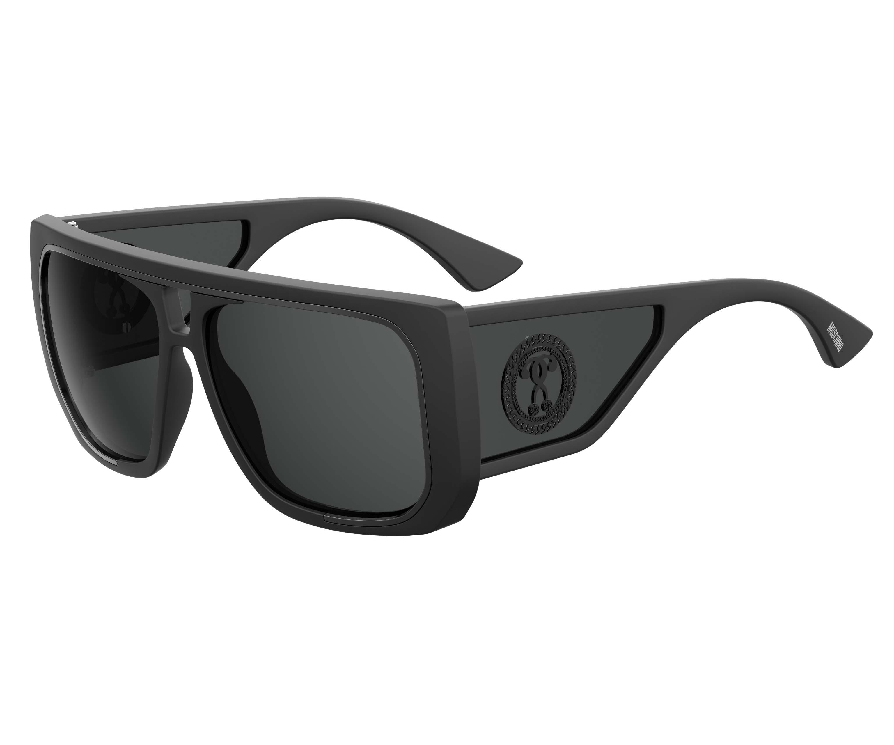 New authentic Moschino designer black oversized signature sunglasses with case Moschino Vintage Gold/Black Butterfly Logo Sunglasses  main image 3