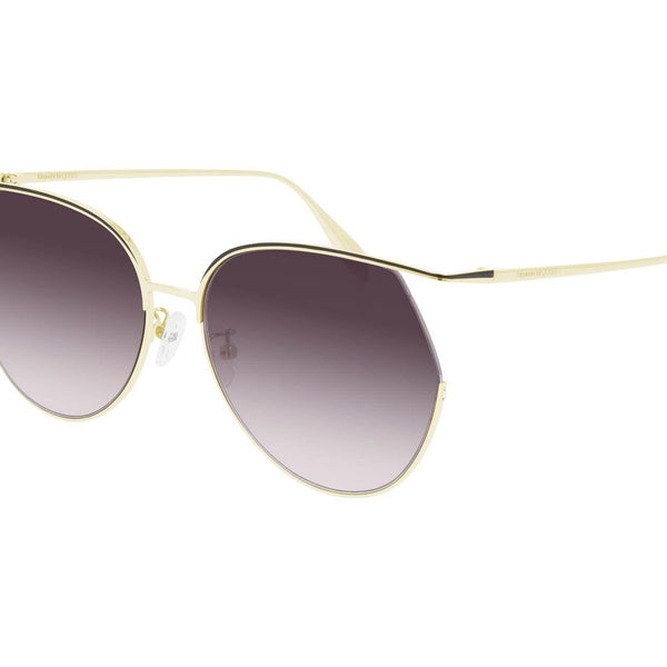 Alexander McQueen Womens Sunglasses 0255S 002 61 Gold w/ Grey Gradient Lens Women main image 3