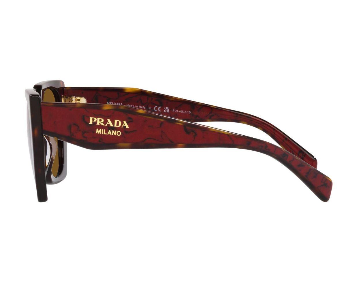 NIB $440 Womens PRADA Sunglasses 2AU5Y1 Tortoise Shell Red Marble Polarized 52mm PRADA Women main image 4