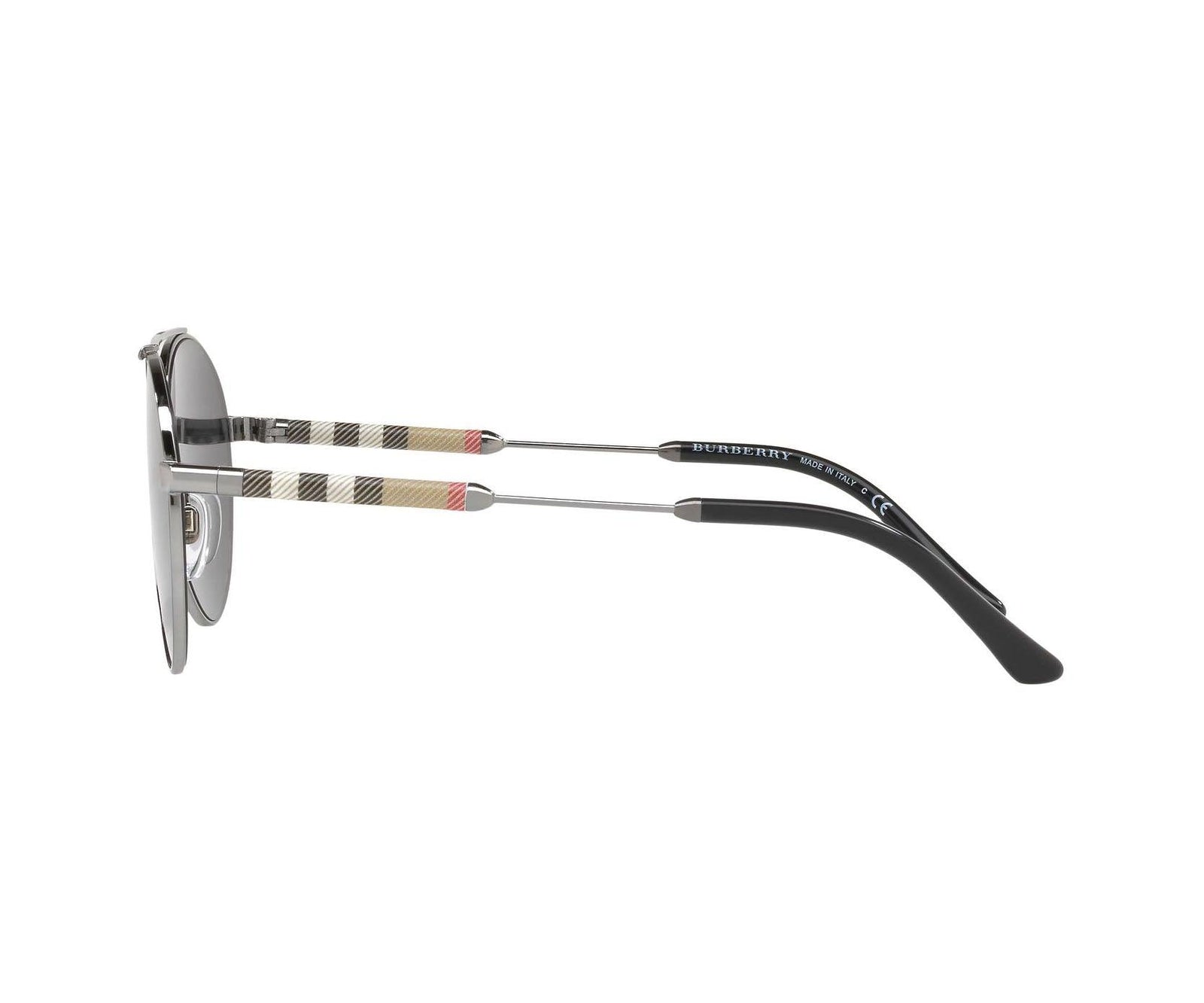 Burberry 3092-Q Sunglasses Silver 100387 New Buy Burberry Sunglasses 3092Q | GEM OPTICIANS – GEM Opticians main image 2