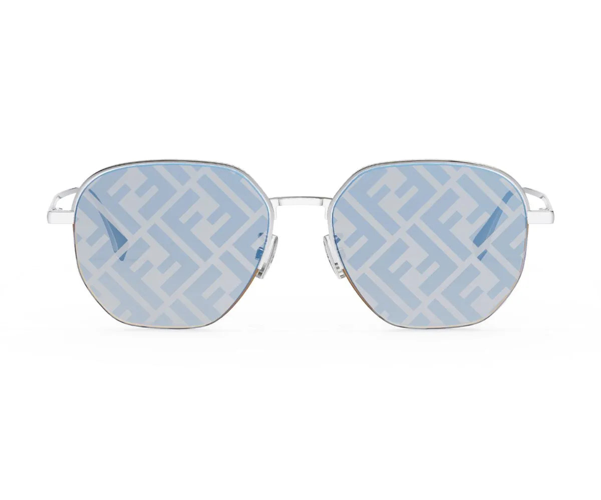 Prescription Glasses Fendi Eyeline Blue Metal Sunglasses 40004U 16X 55