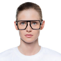 Vava Eyewear_Glasses_BL0025_BLACK_54_Model 1 view 3