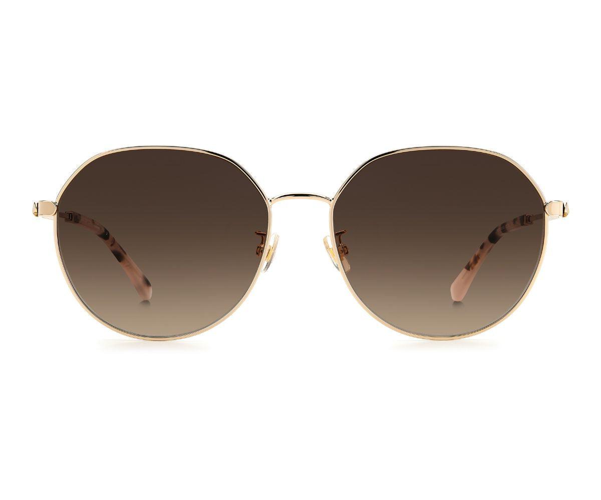 Kate Spade NEESHA Round Metal Designer Sunglasses – Gold / Grey Lenses – NWT Kate Spade UMA/O/S 0X86 round frame sunglasses Women (Pre  main image 2