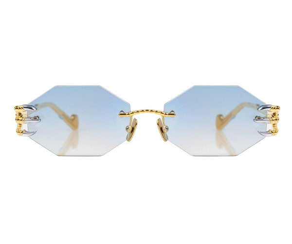 Anna Karin Karlsson_Sunglasses_THE CLAW NEST-OCTAGONAL_GOLD BLUE_54_00